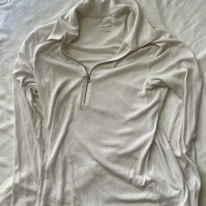 Everlane soft long sleeve collared tee
